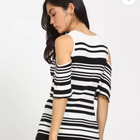 Tommy Hilfiger Casual Cold Shoulder Striped top - Picture 2 of 8